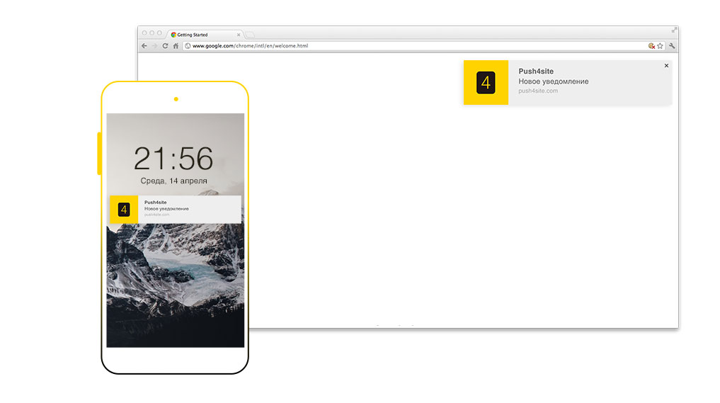 Push-уведомления для Chrome. Технология Push4Site.